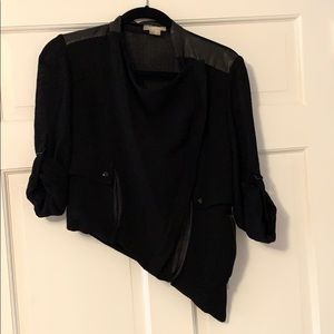 Helmut Lang cropped asymmetrical jacket